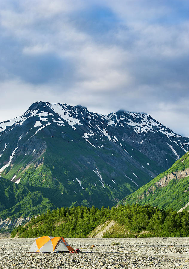 Tents And Mountains Along The Shores Photograph by Josh Miller Photography Tents And Mountains Along The Shores Photograph by Josh Miller Photography
