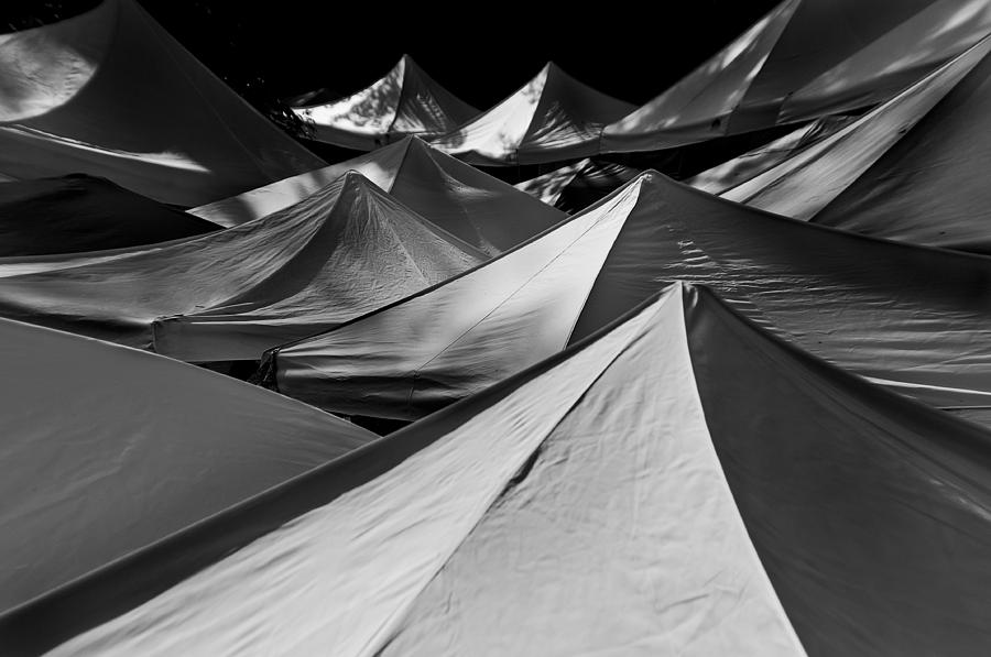 Black And White Photograph - Tents by Celso Bressan