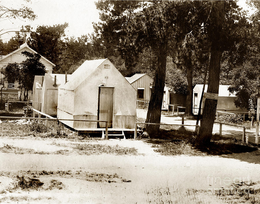 Tents Photograph - Tents in Retreat section of Pacific Grove, Calif.  near 18th Street Circa 1895 by Monterey County Historical Society
