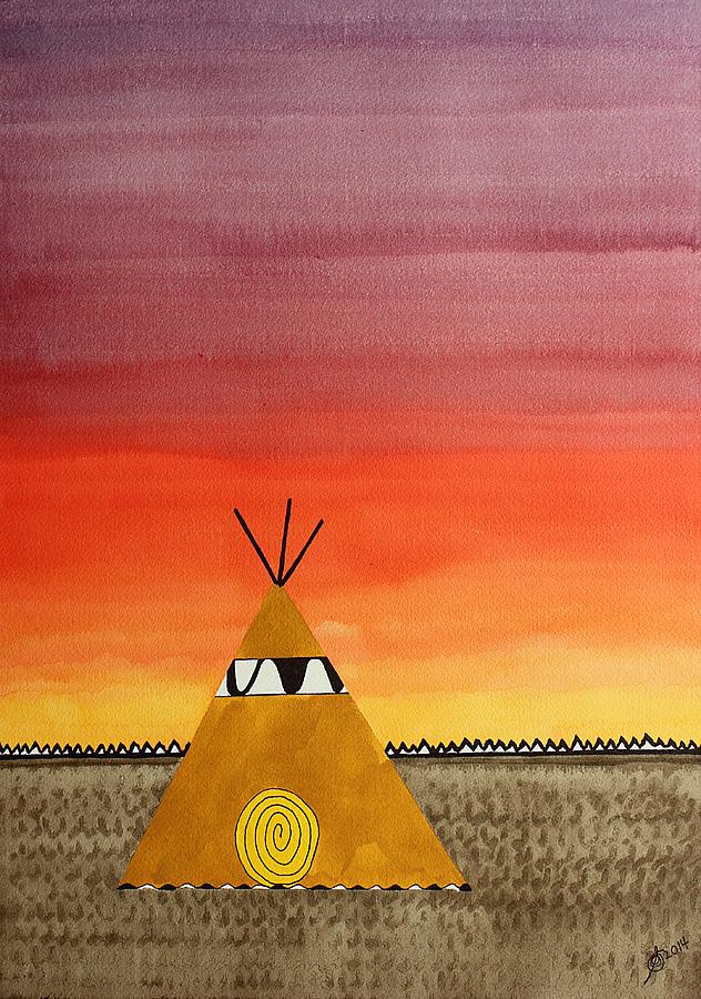 Tepee or Not Tepee original painting Painting by Sol Luckman