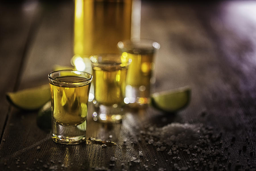 Tequila Shots with Salt and Lime Photograph by GMVozd