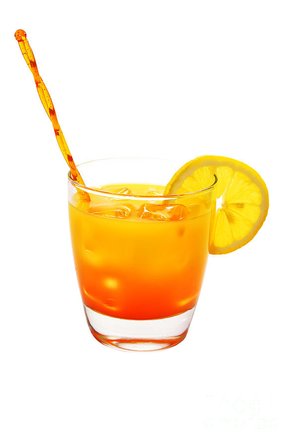 Tequila Sunrise and Lemon Isolated Photograph by Danny Hooks