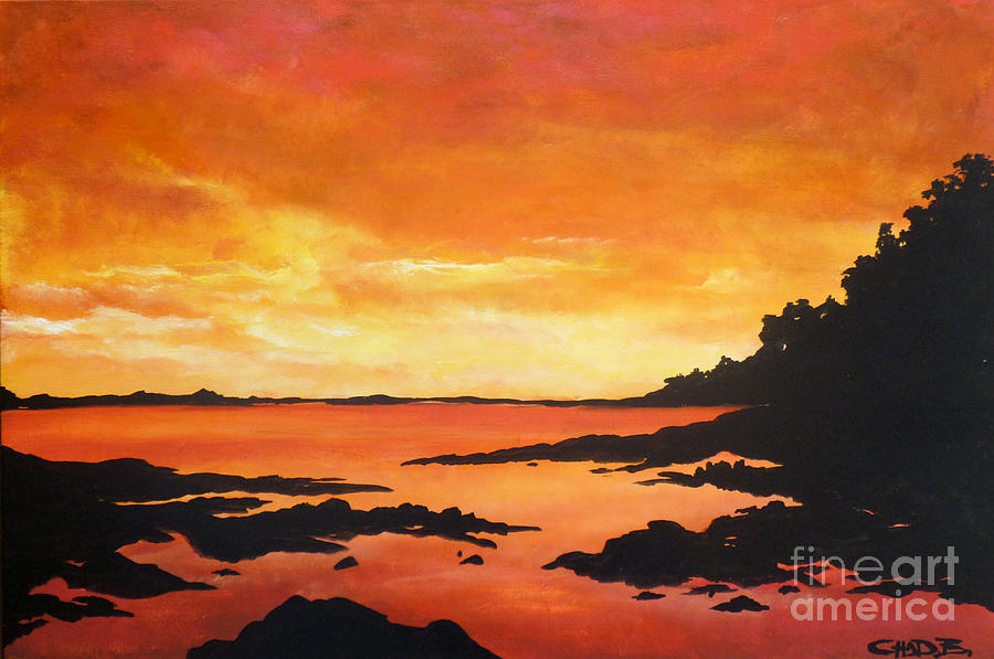 Tequila Sunset Painting by Chad Berglund