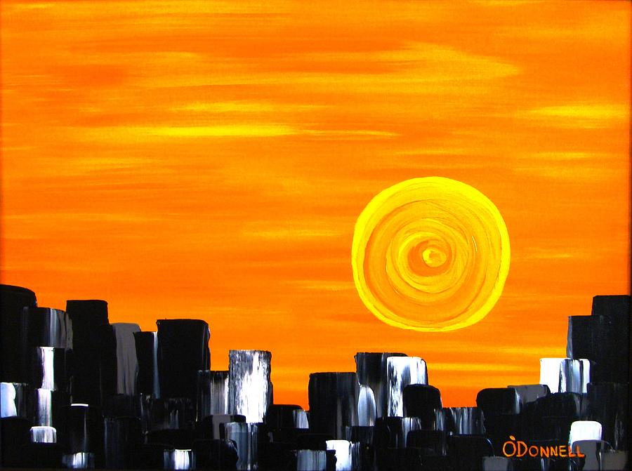 Abstract Painting - Tequila Sunset by Stephen P ODonnell Sr