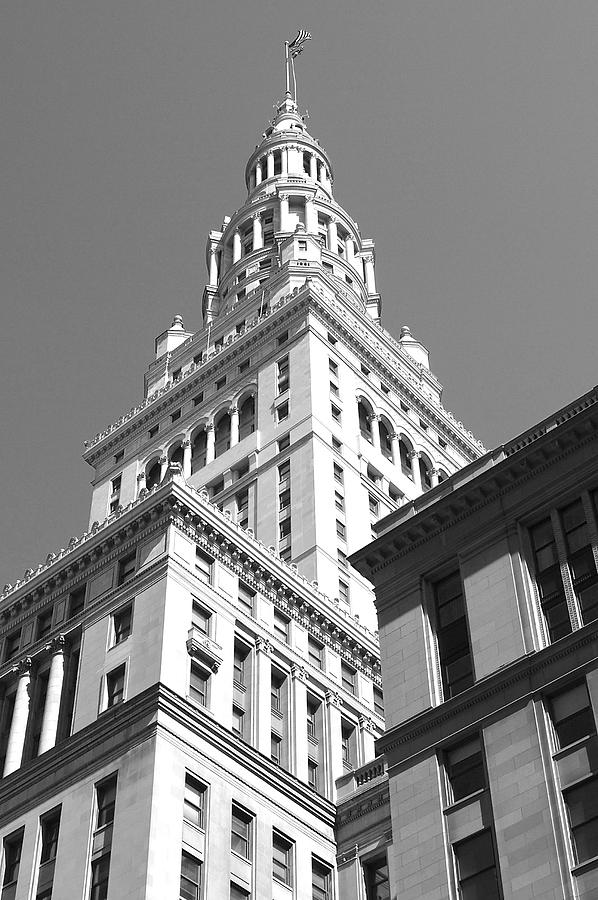 Terminal Tower Black and White Photograph by Frozen in Time Fine Art Photography