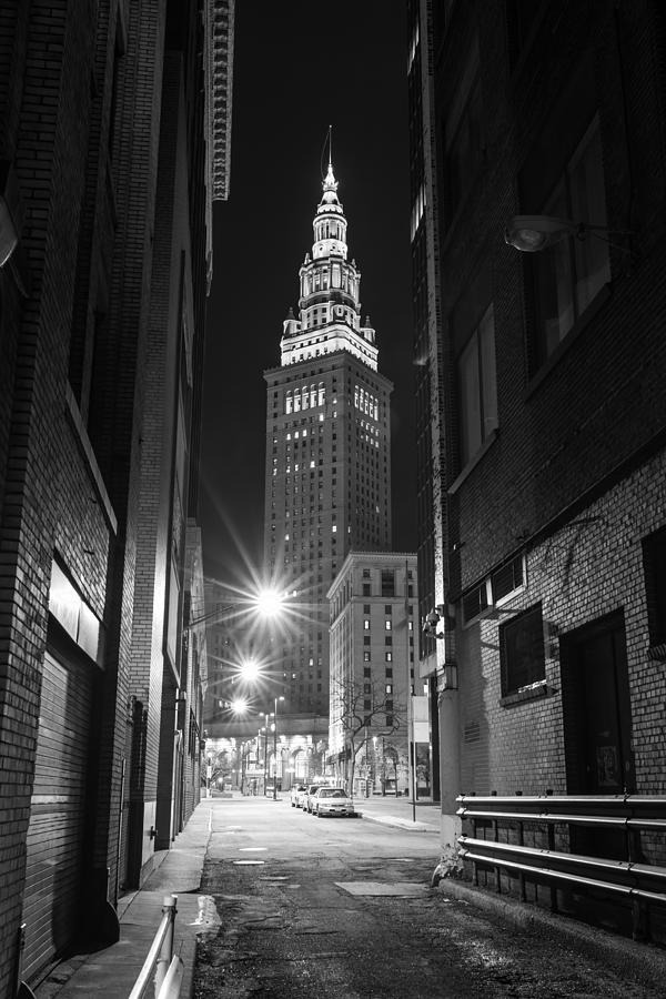 Terminal Tower from a Cleveland Alley Photograph by Clint Buhler