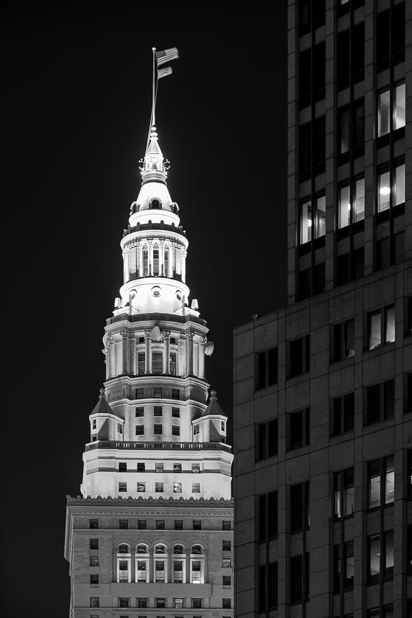 Terminal Tower in Black and White  Photograph by Clint Buhler