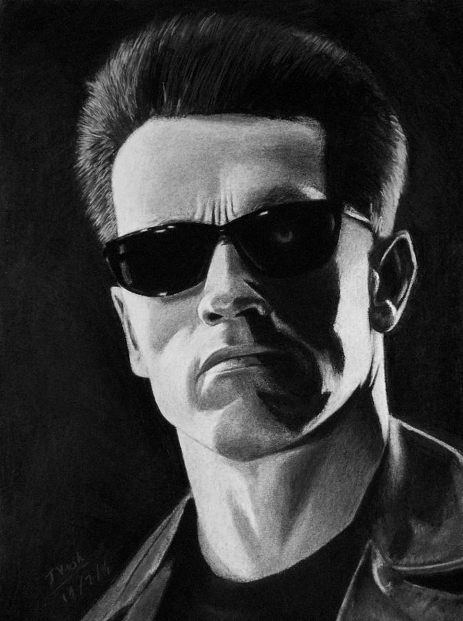 Terminator Drawing by Vishvesh Tadsare