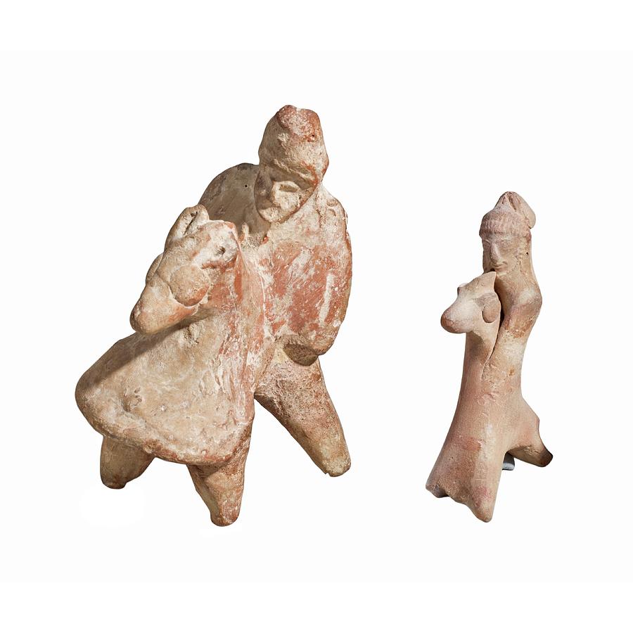 Terra-cotta Horse And Rider Statuettes Photograph by Photostock-israel