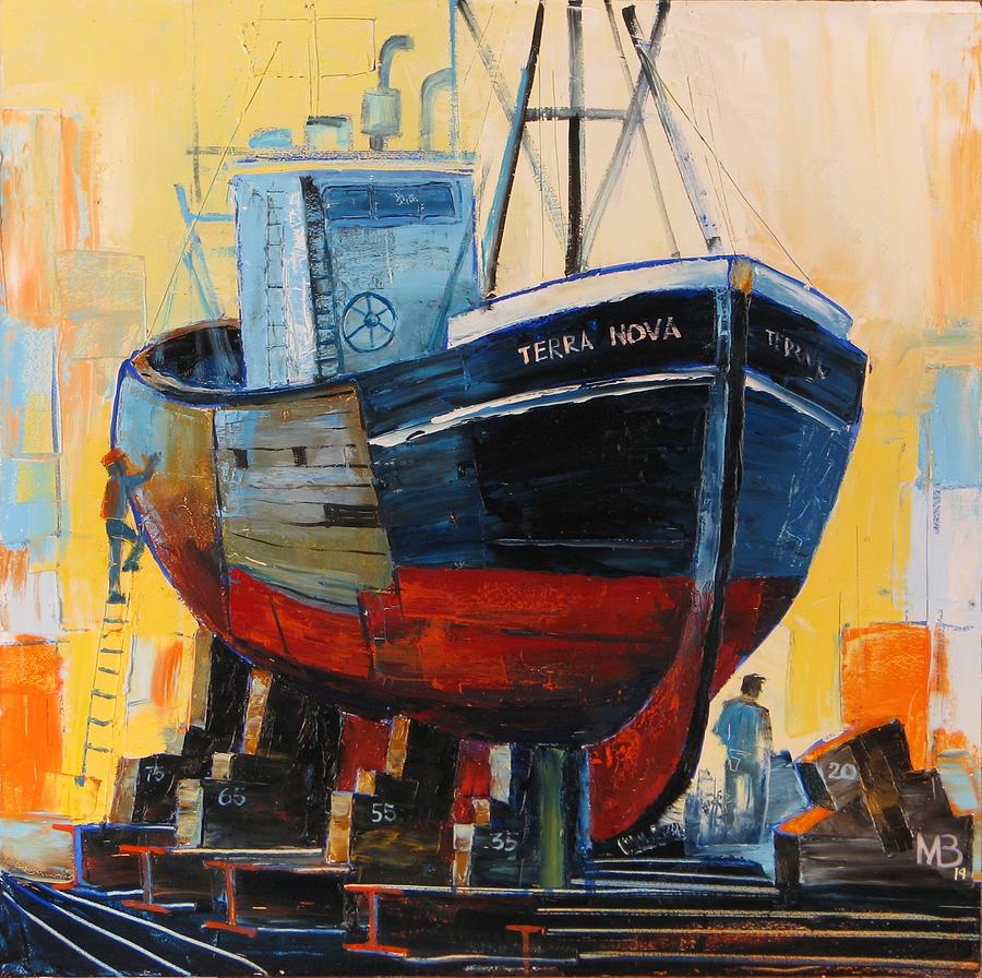 Terra Nova on the Gloucesters Dockyard Painting by Mikhail Zarovny
