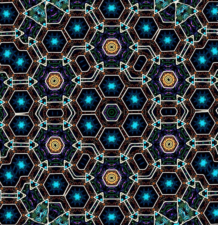 Terra Ocean Mandala Digital Art by Karen Buford