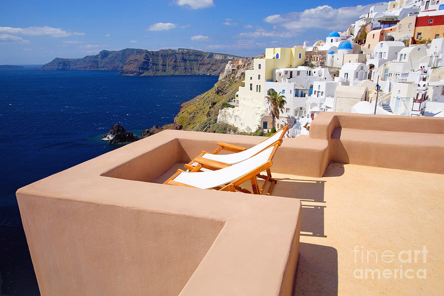 Terrace with a good view Photograph by Aiolos Greek Collections
