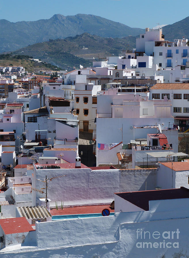 Roof tops - Almunecar - Spain Photograph by Phil Banks