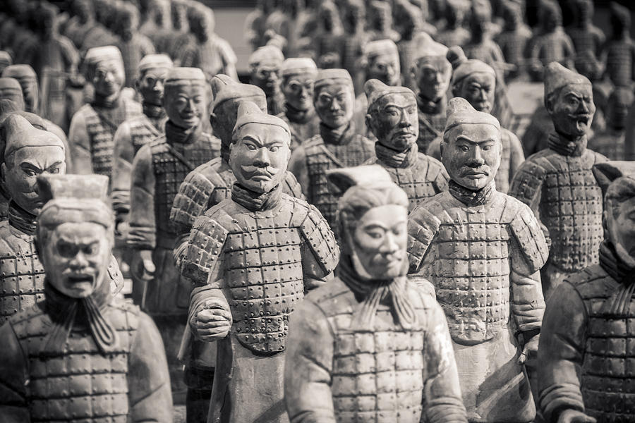 Black And White Photograph - Terracotta Army by Adam Romanowicz