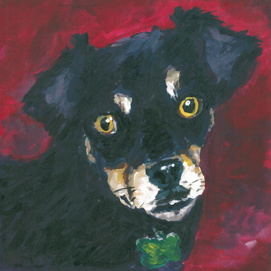 Terrier Love Painting by Christine Camp