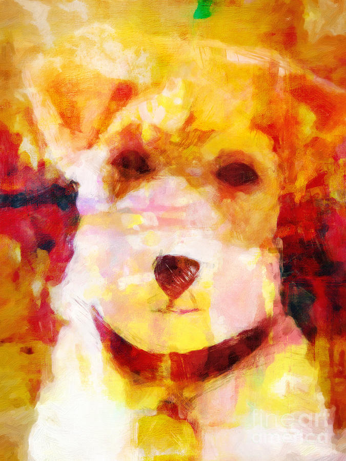 Terrier Pop-art Painting by Lutz Baar