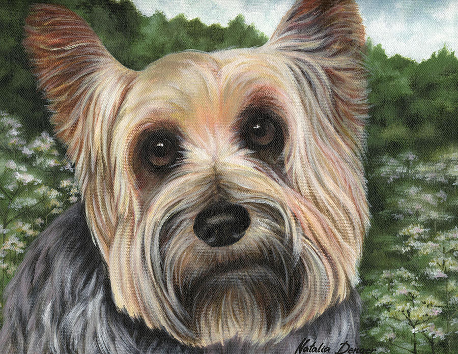 Terrier Pup Painting by Natasha Denger