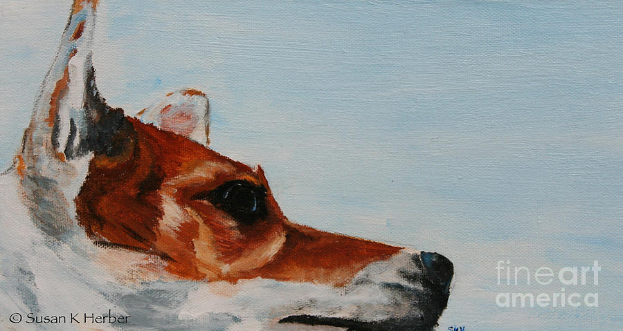 Terrier Skies Painting by Susan Herber