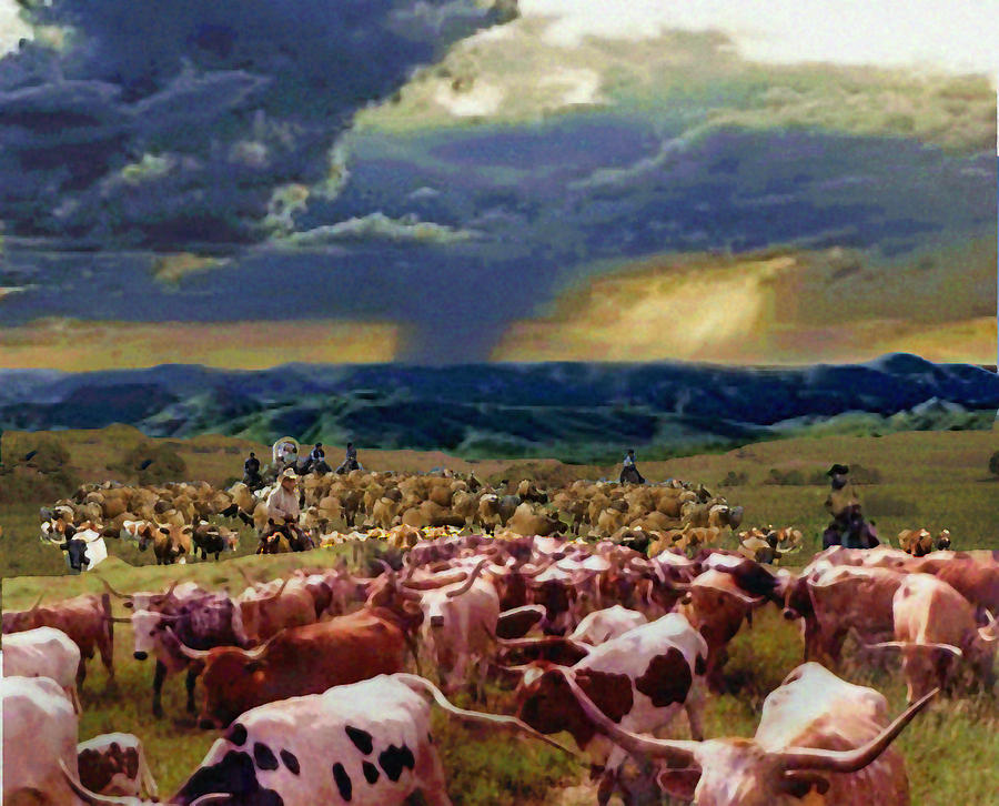 Terror On The Chisholm Trail Painting by David Zimmerman