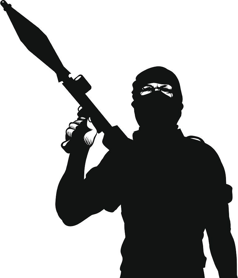 Terrorist with a rocket launcher Drawing by Jpa1999