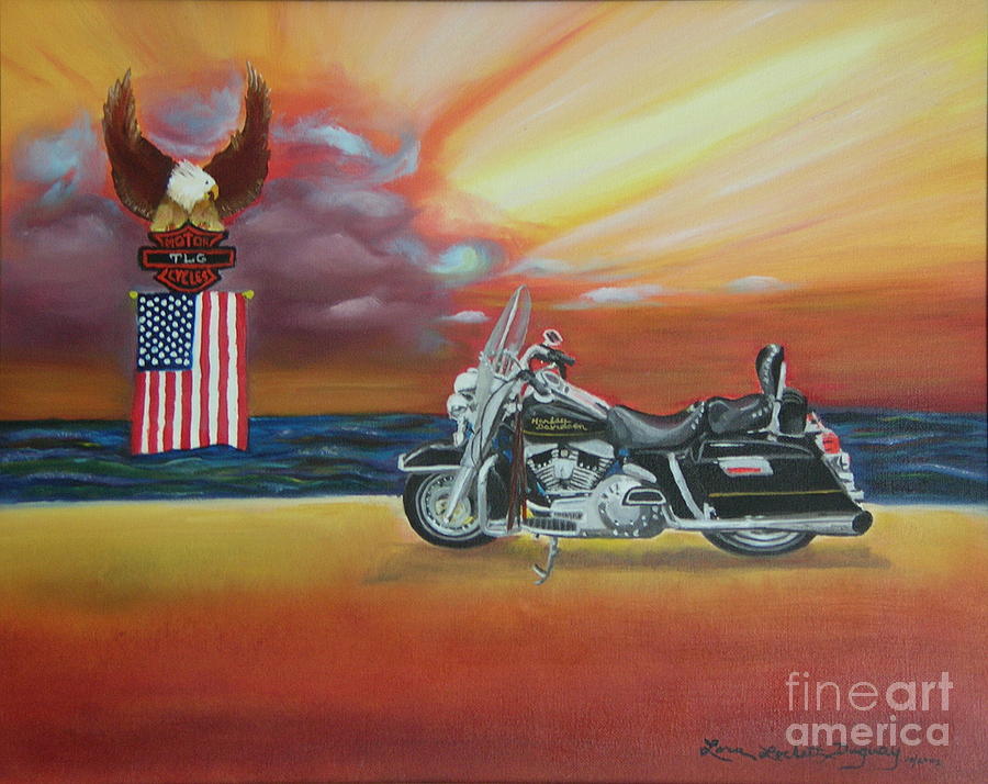 Terrys Hog Painting by Lora Duguay