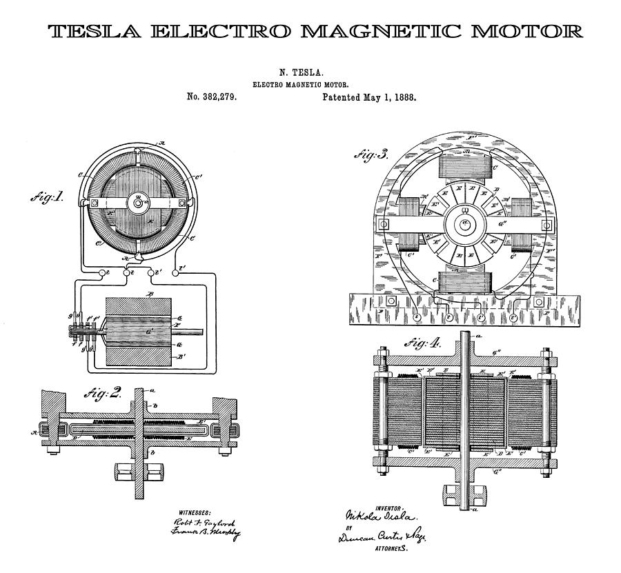 Tesla motor patent