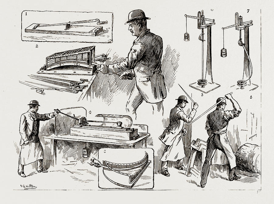 Testing Bayonets And Cavalry Swords At The Royal Small Arms Drawing by ...