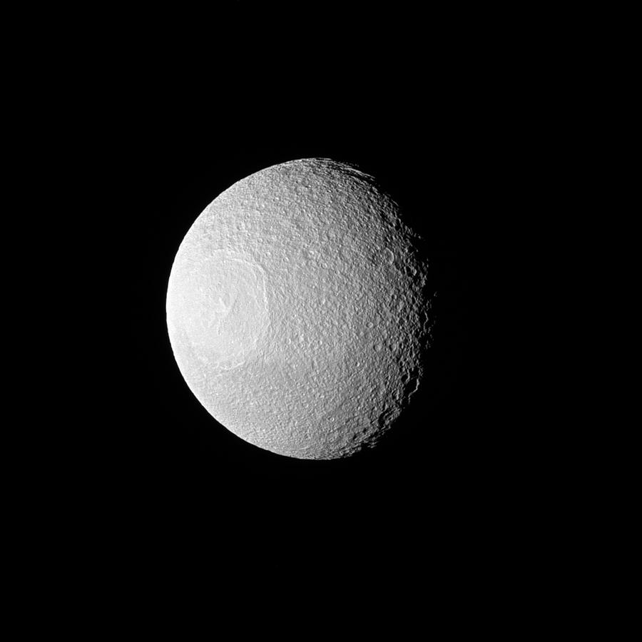 Tethys, Moon Of Saturn Photograph by Science Source