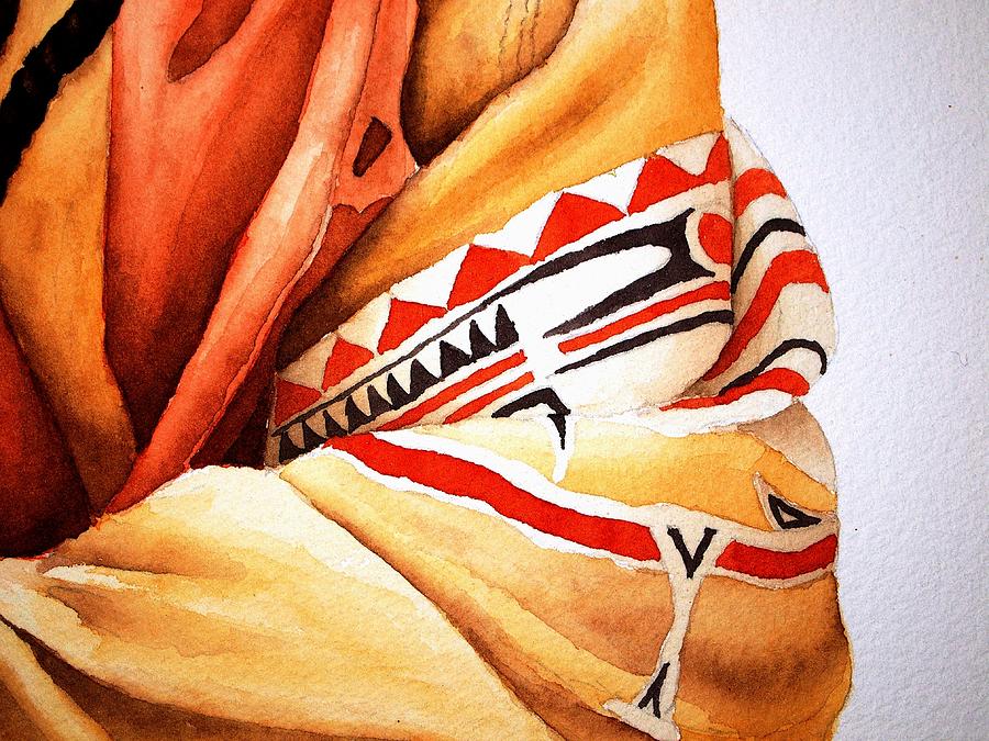Teton Dacota Indian Woman Detail Painting by Richard Rooker