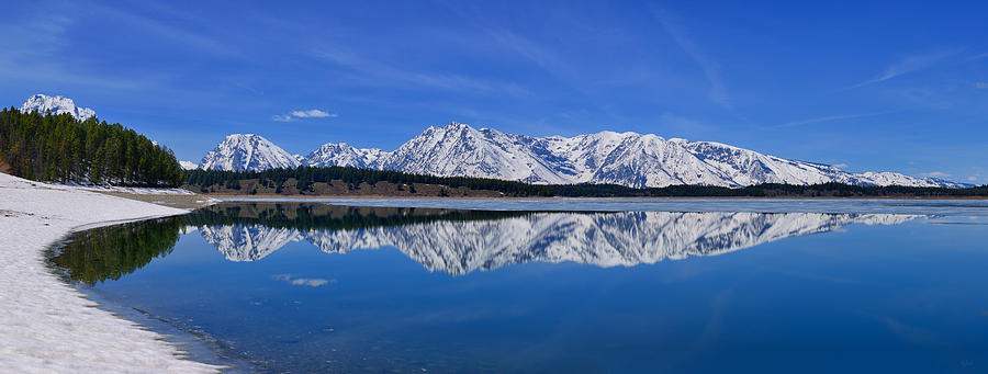 Grand Teton National Park Photograph - Teton End of Winter Reflections by Greg Norrell