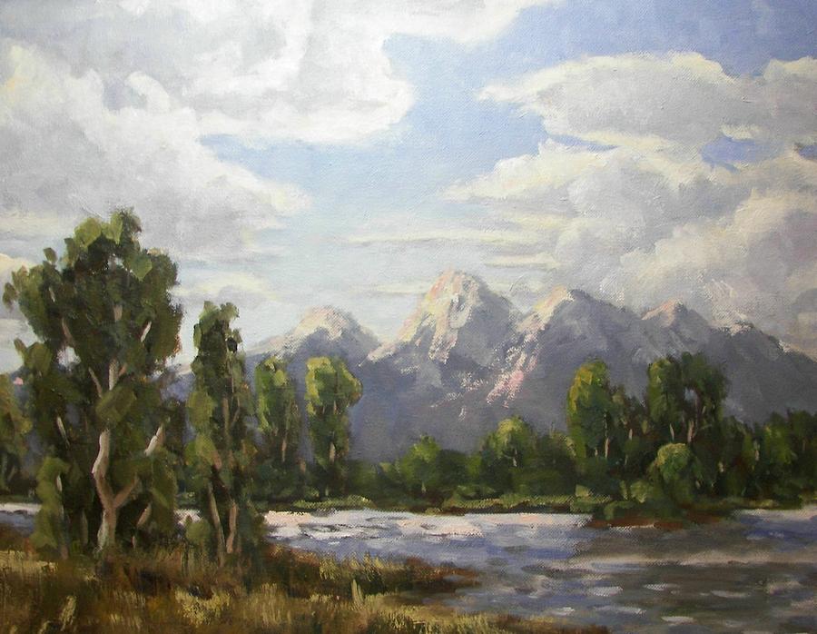 Mountain Painting - Teton Light by Robert Stump