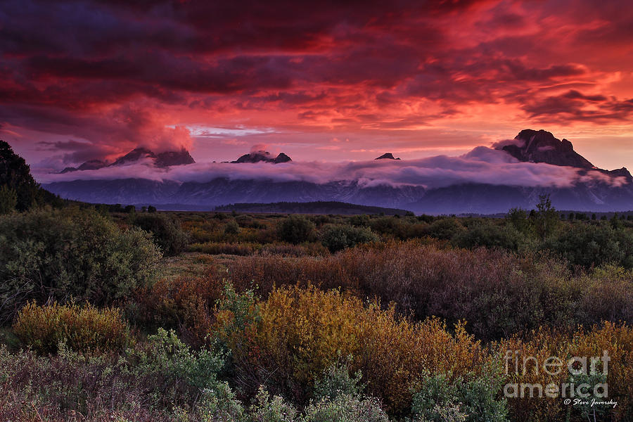 Teton National Park Sunset Photograph by Steve Javorsky