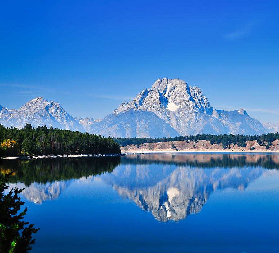 Teton Reflections Left Panel Photograph by Greg Norrell