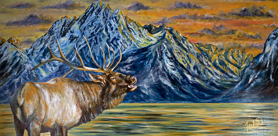Grand Teton National Park Painting - Teton Song by Teshia Art