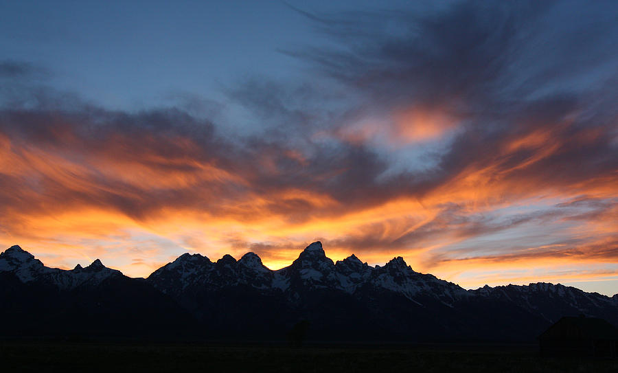 Teton Sunset Photograph by Jean Clark