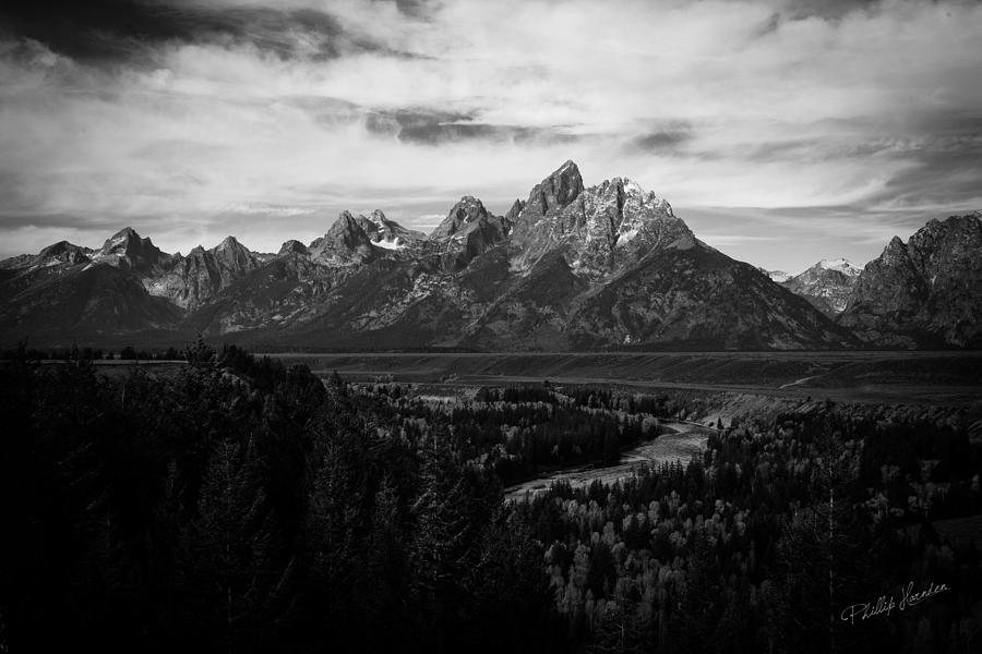 Tetons in Black and White Photograph by Phillip Harnden - Fine Art America