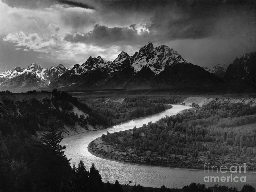 Mountain Photograph - Tetons Snake River by Ansel Adams