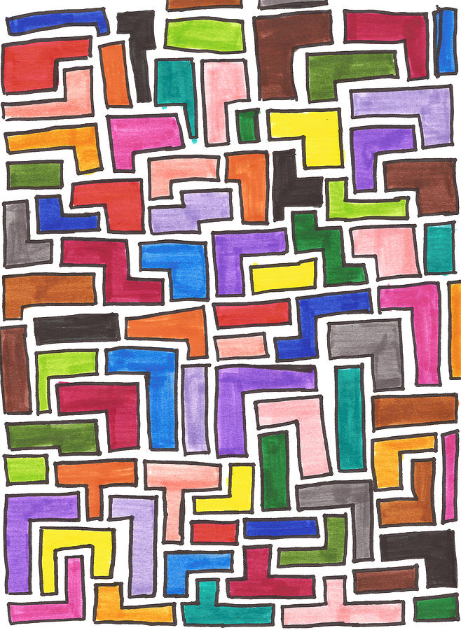 Tetris Drawing by Alison Cloninger - Fine Art America