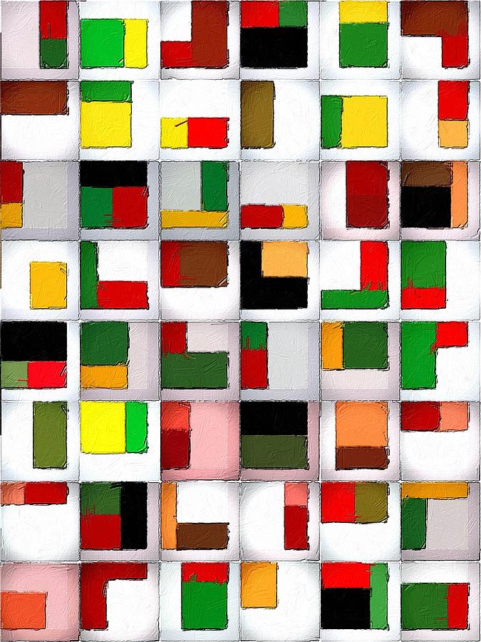 Tetris Maze Painting by Florian Rodarte