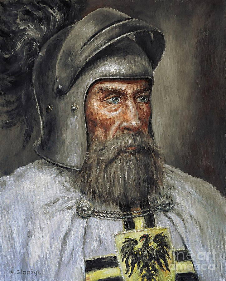 Teutonic knight Painting by Arturas Slapsys