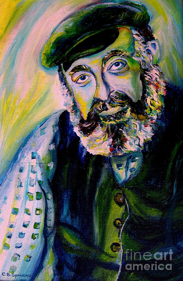 Portrait Painting - Tevye Fiddler On The Roof by Carole Spandau