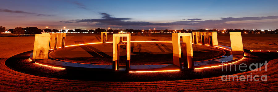 Texas A and M Bonfire Memorial at Dawn - College Station Texa Photograph by Silvio Ligutti