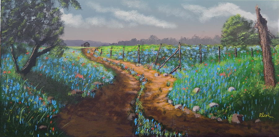 Texas Blue Springtime Painting by Robert Clark