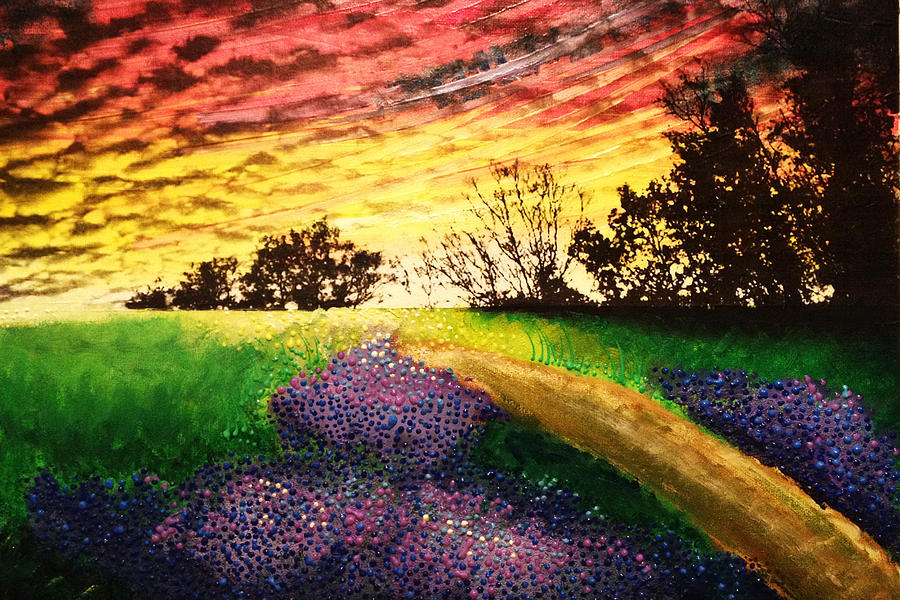 Texas Bluebonnets Painting By Kristin Nichi Pixels   Texas Bluebonnets Kristin Nichi 