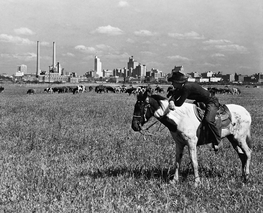 Texas Cowboy, C1945 Photograph by Granger
