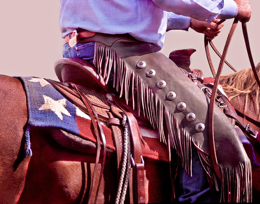 Horse Photograph - Texas Cowboy by David and Carol Kelly