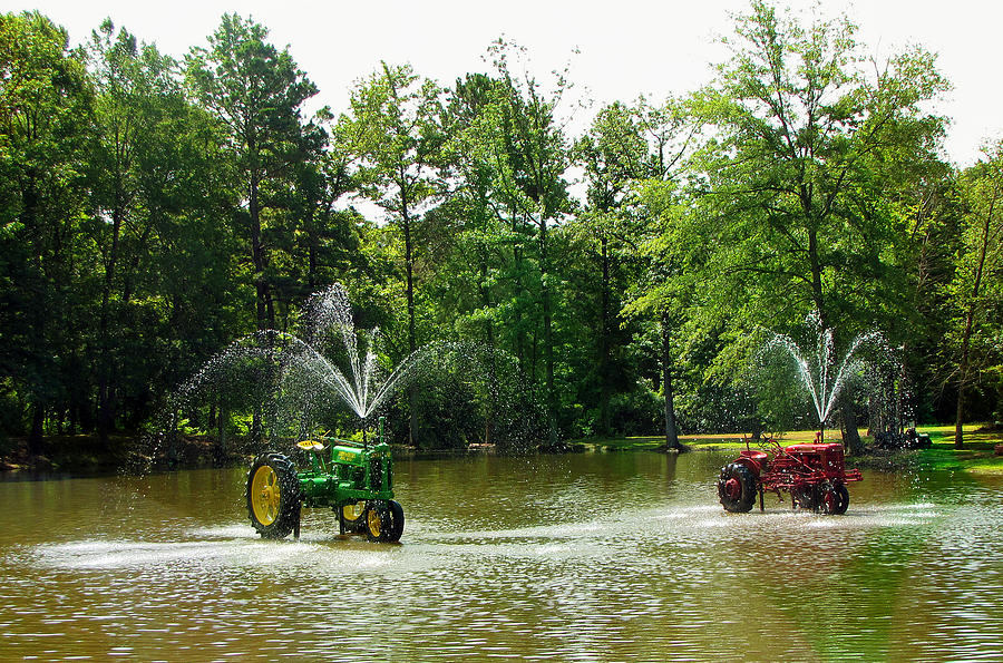 Texas Fountains - Tractors - Water Fountains Photograph by Marie Jamieson