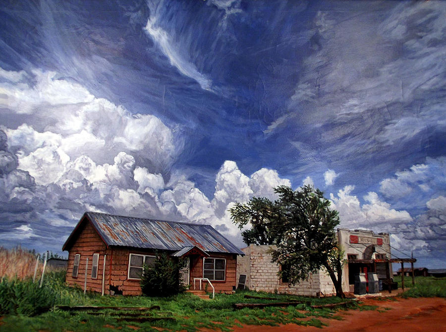 Landscape Painting - Texas Ghost Town by Rachel Kilpatrick
