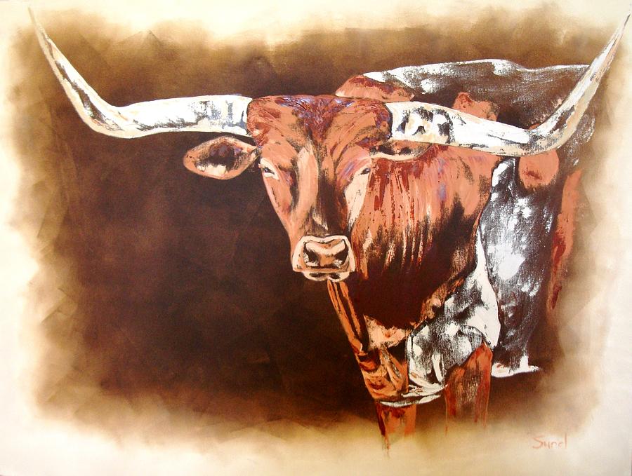 Texas Longhorn Painting by Sunel De Lange