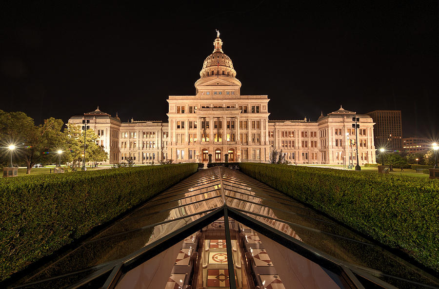 Texas State Capitol Building At Night Photograph by Todd Aaron